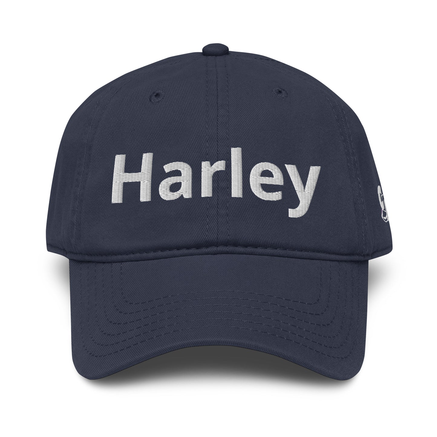 Casquette Baseball, brodée « Harley », en Bleu Marine, vue de face, image 11