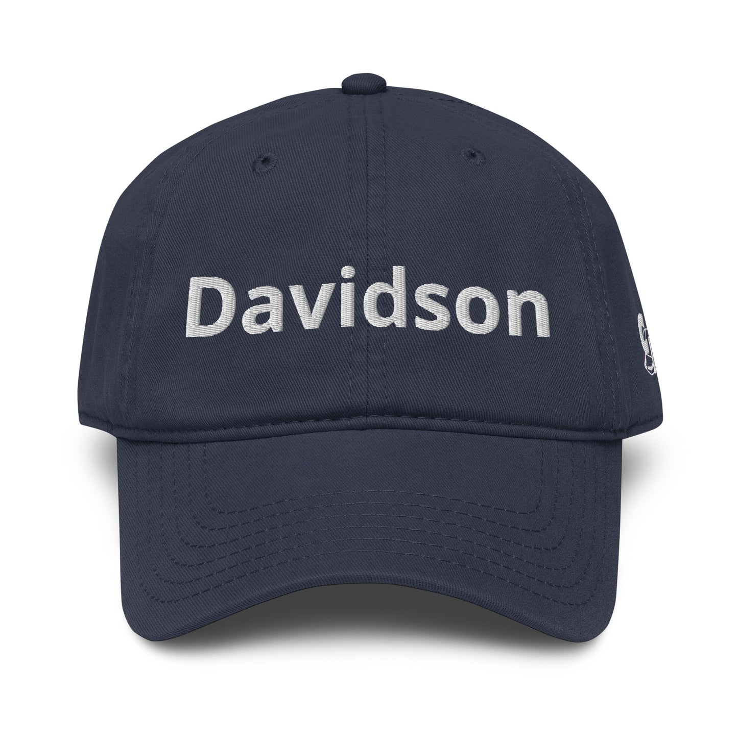 Casquette Baseball, brodée « Davidson », en Bleu Marine, vue de face, image 10
