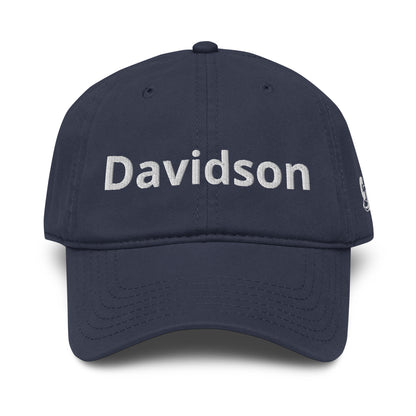 Casquette Baseball, brodée « Davidson », en Bleu Marine, vue de face, image 10