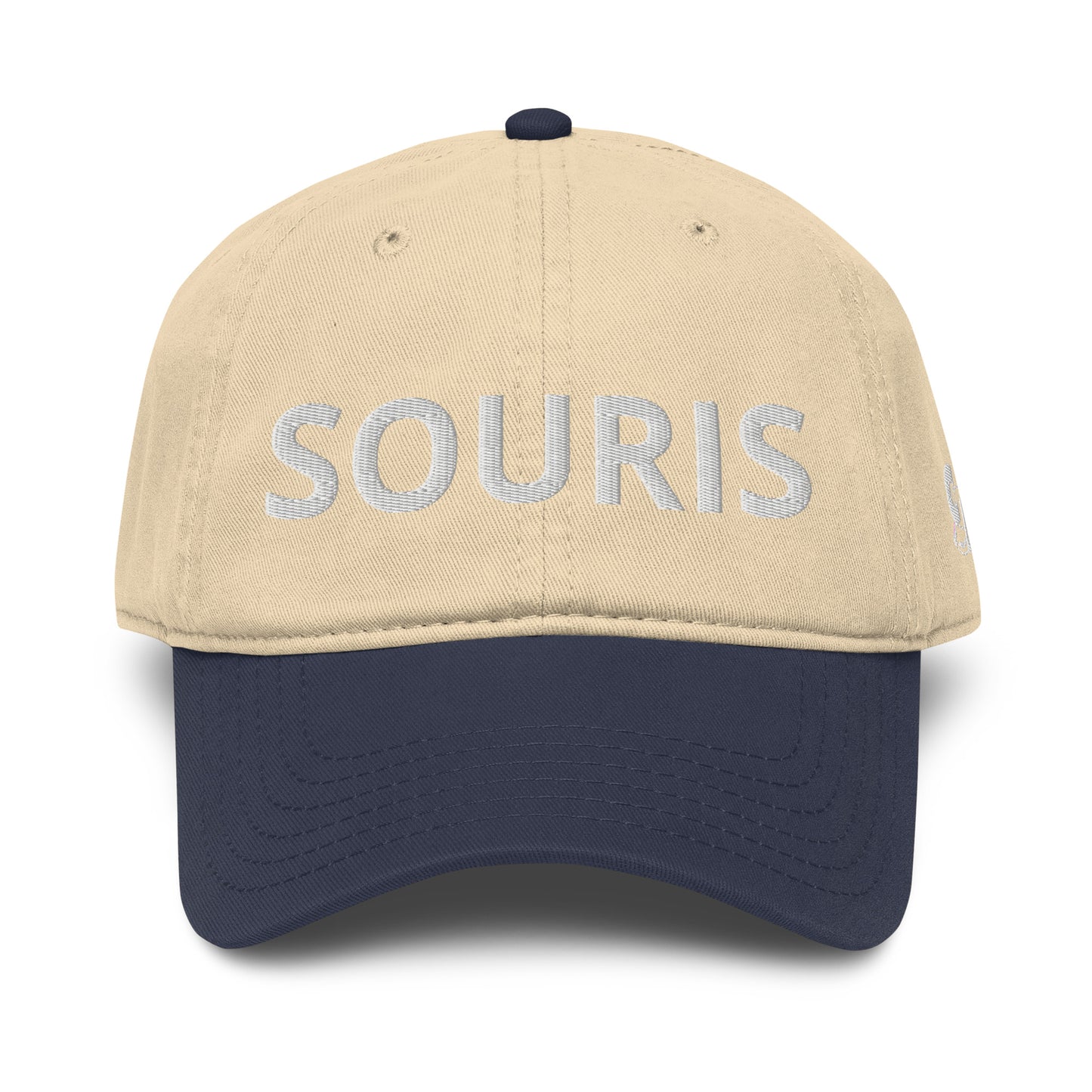 Casquette Baseball, brodée « Souris », en Bleu Marine, vue de face, image 20
