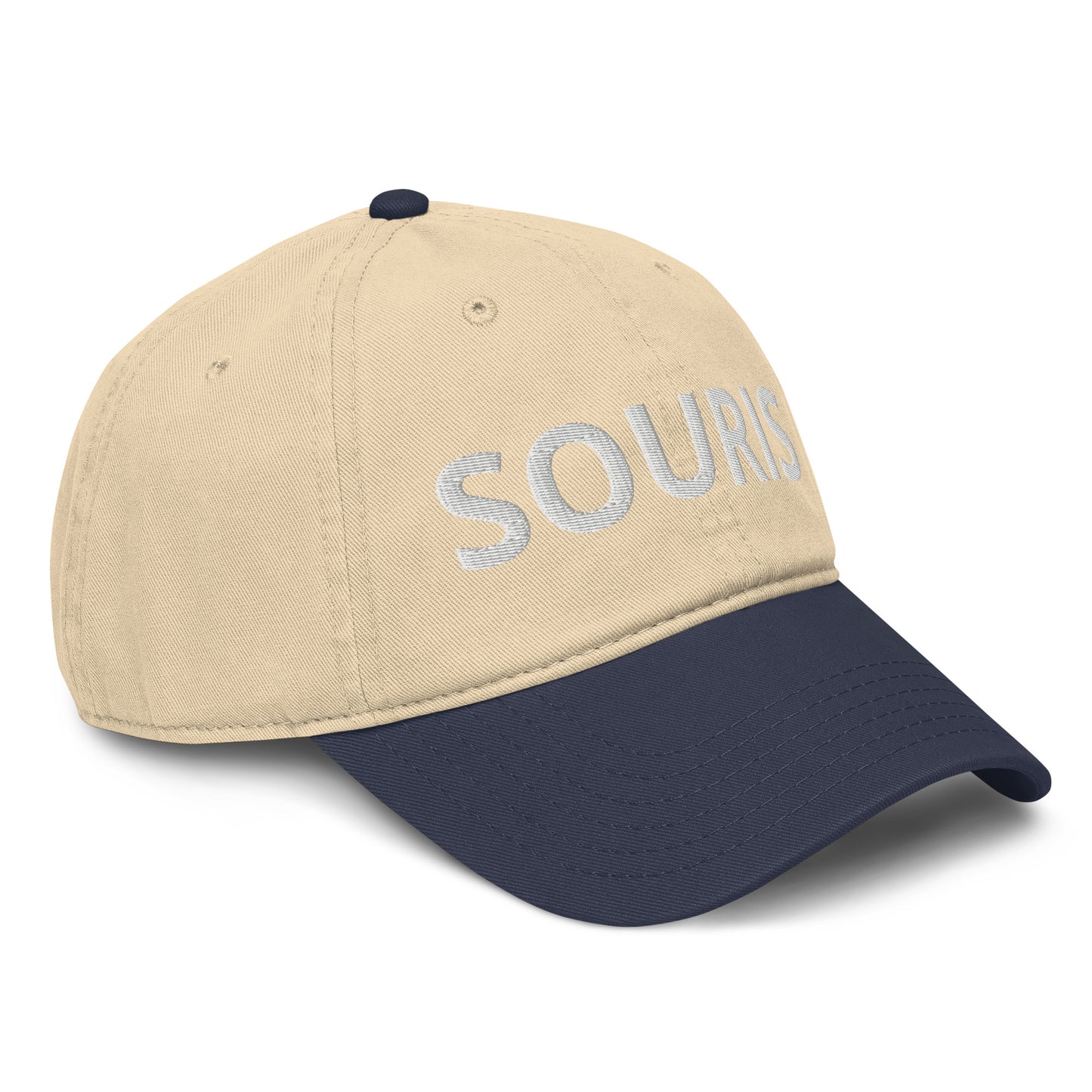 Casquette Baseball, brodée « Souris », en Bleu Marine, vue de trois quarts, image 22