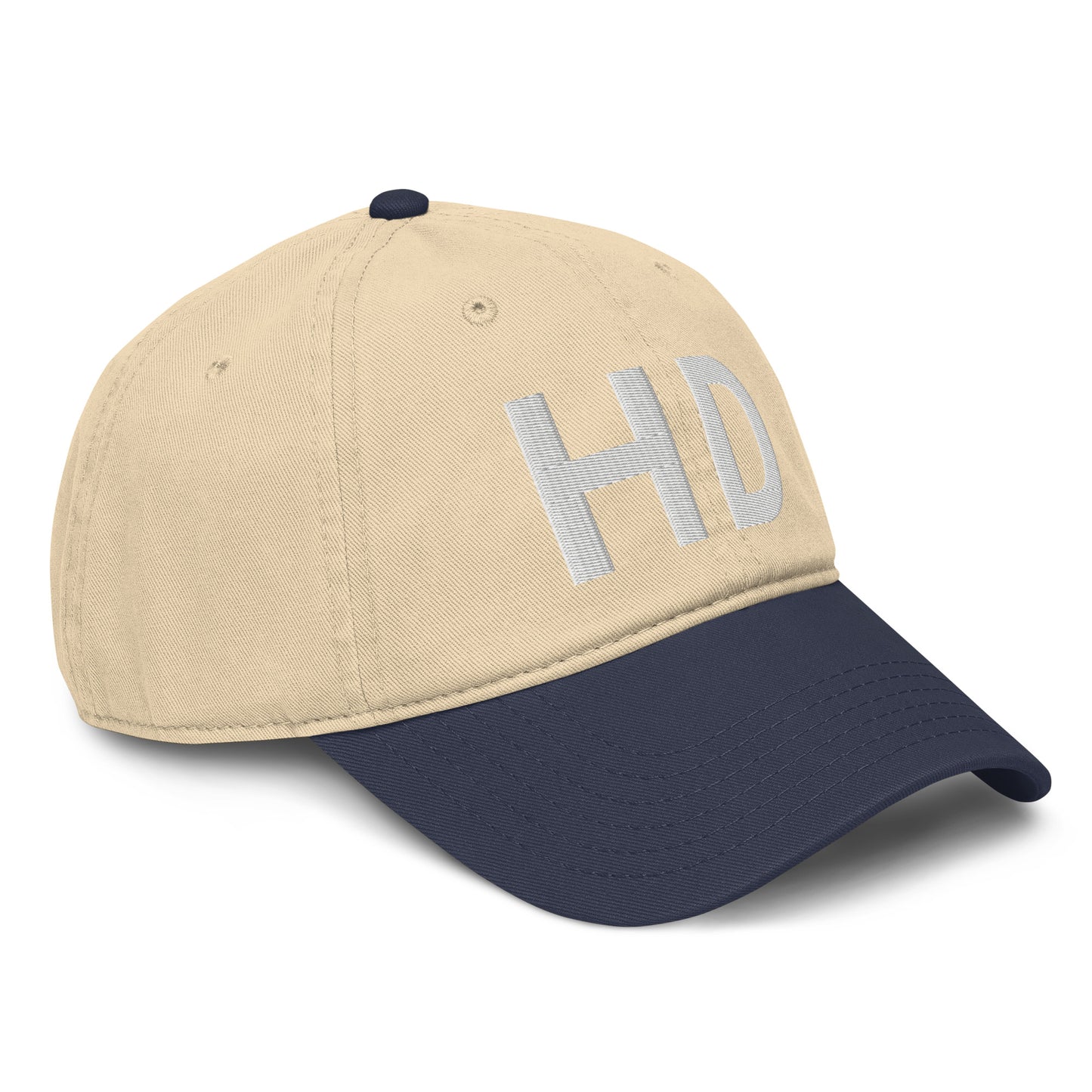Casquette Baseball, brodée « HD », en Bleu Marine, vue de trois quarts, image 22