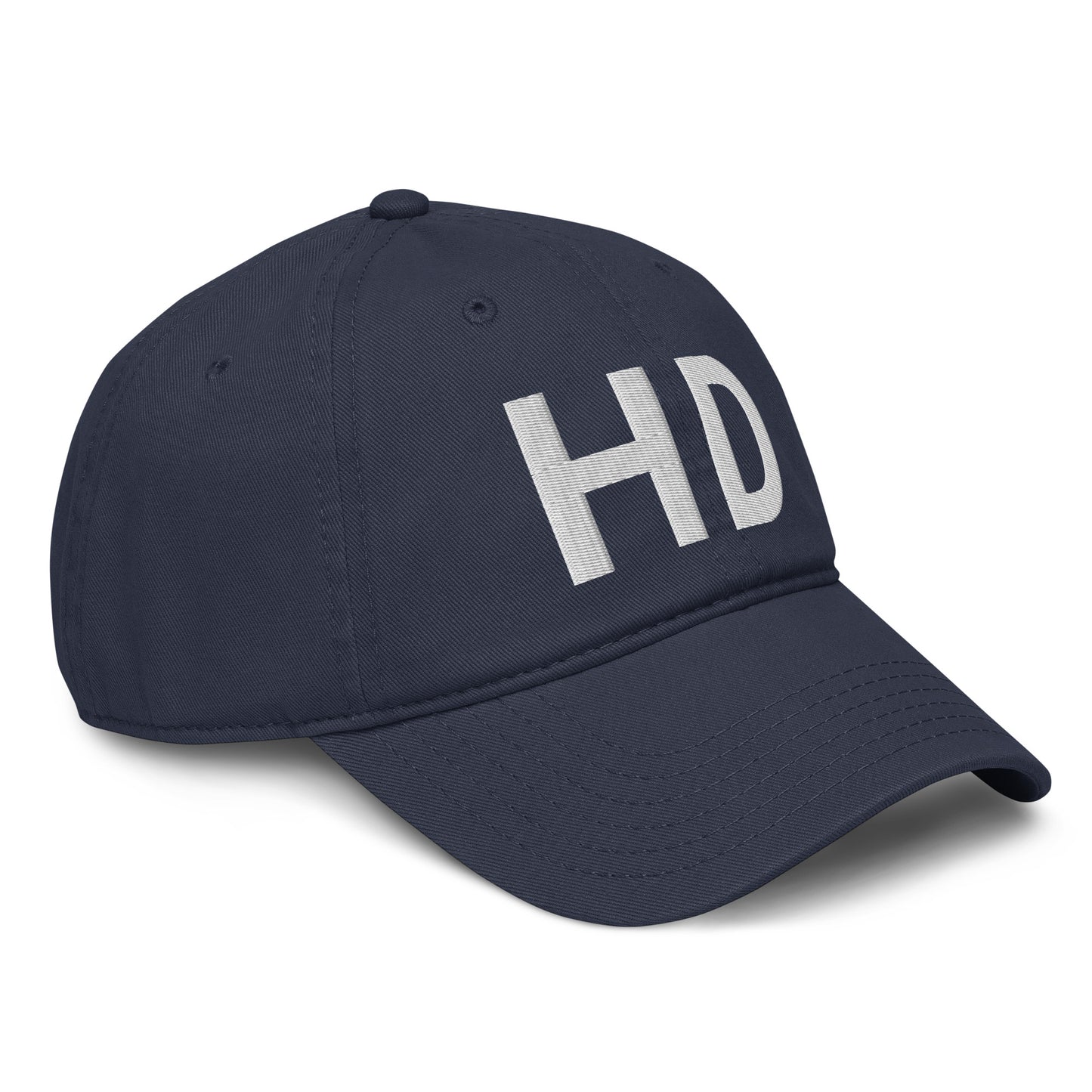 Casquette Baseball, brodée « HD », en Bleu Marine, vue de trois quarts, image 12