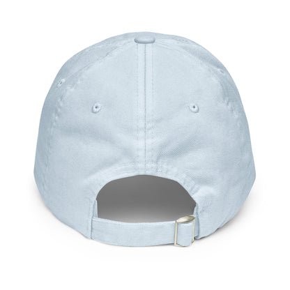 Casquette Baseball, brodée « Motivé mais pas pressé », en Pastel Blue, vue arrière, image 12