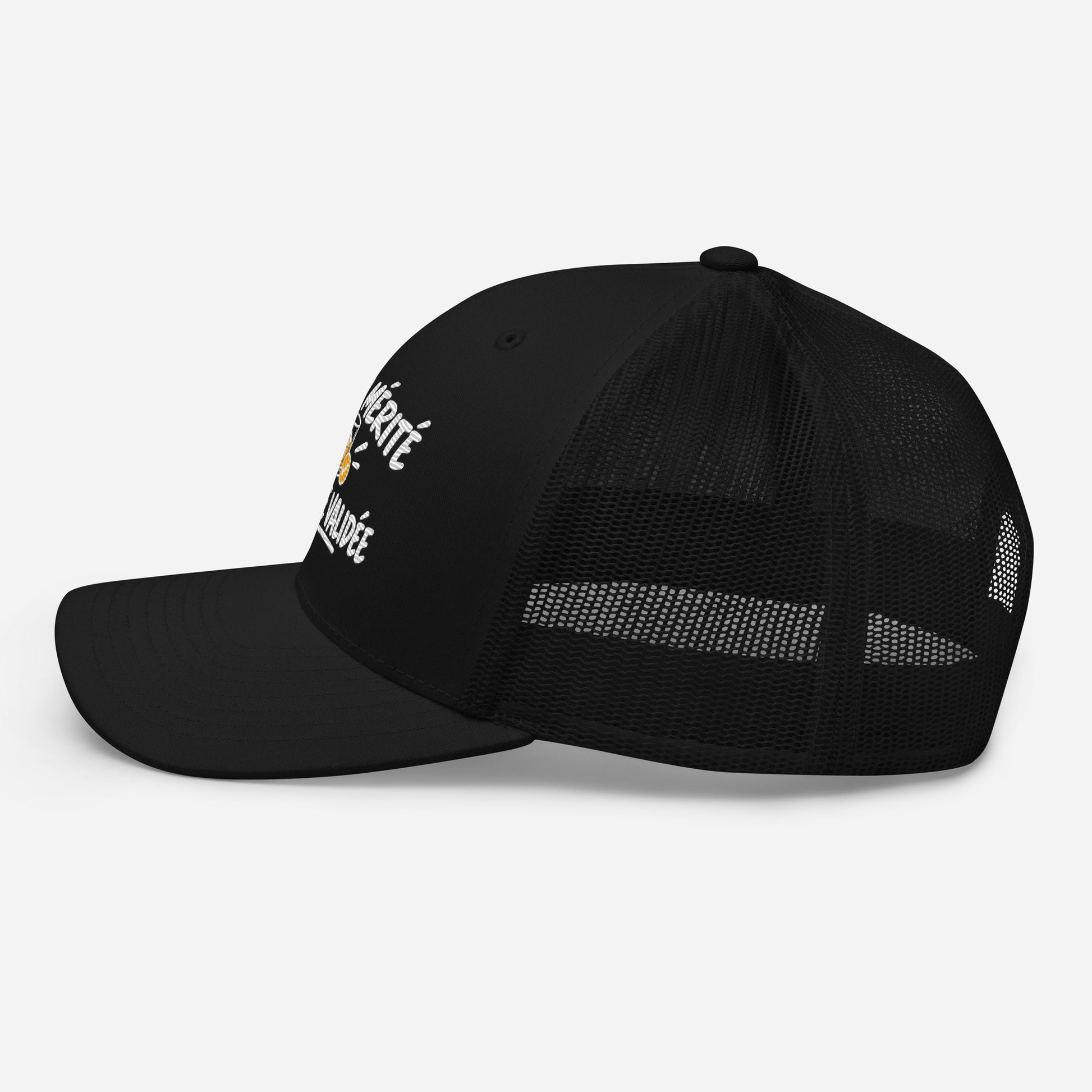 Casquette Trucker, brodée « Apéro mérité, journée validée », en Noir, image 4