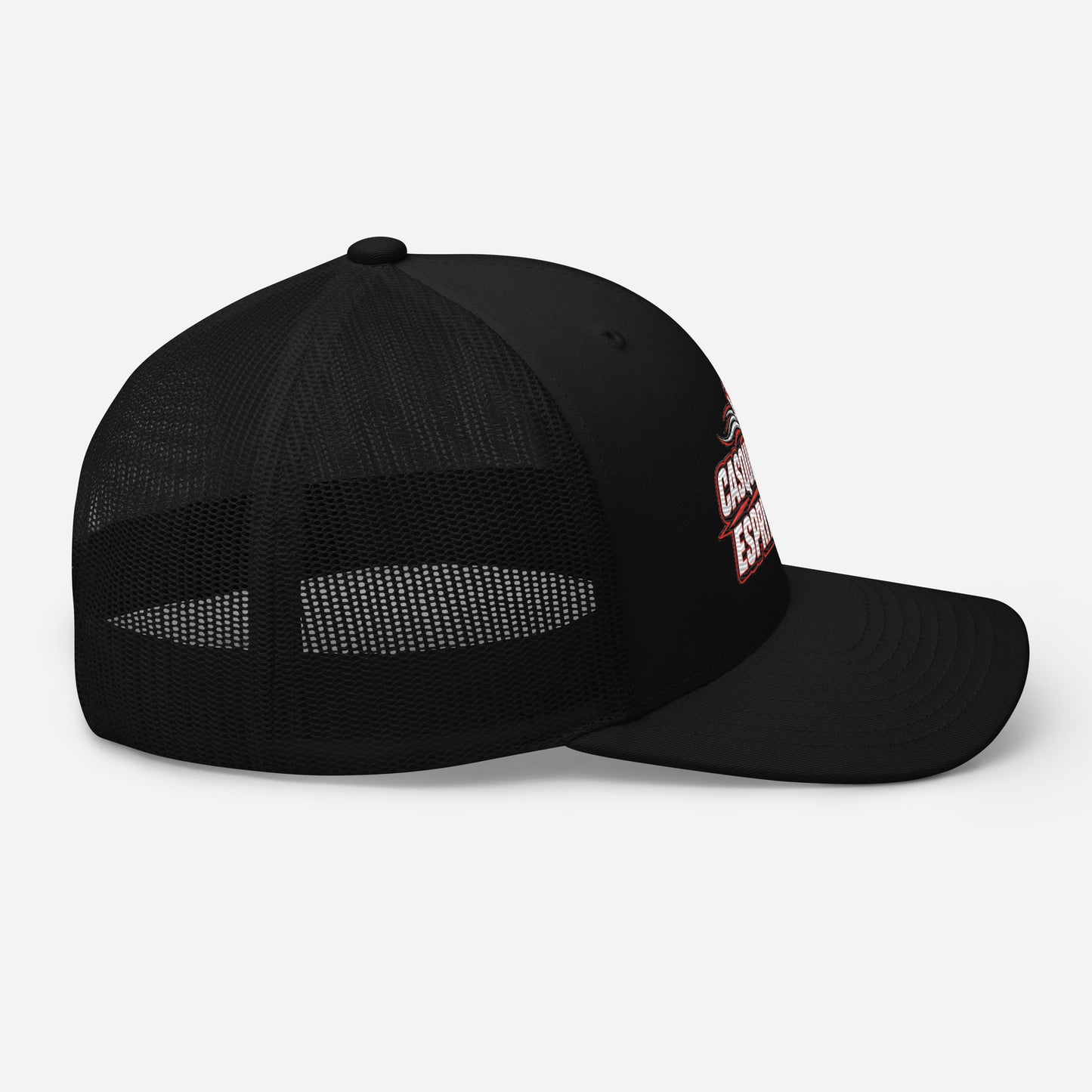 Casquette Trucker, brodée « Casque fermé, esprit libre », en Noir, image 6