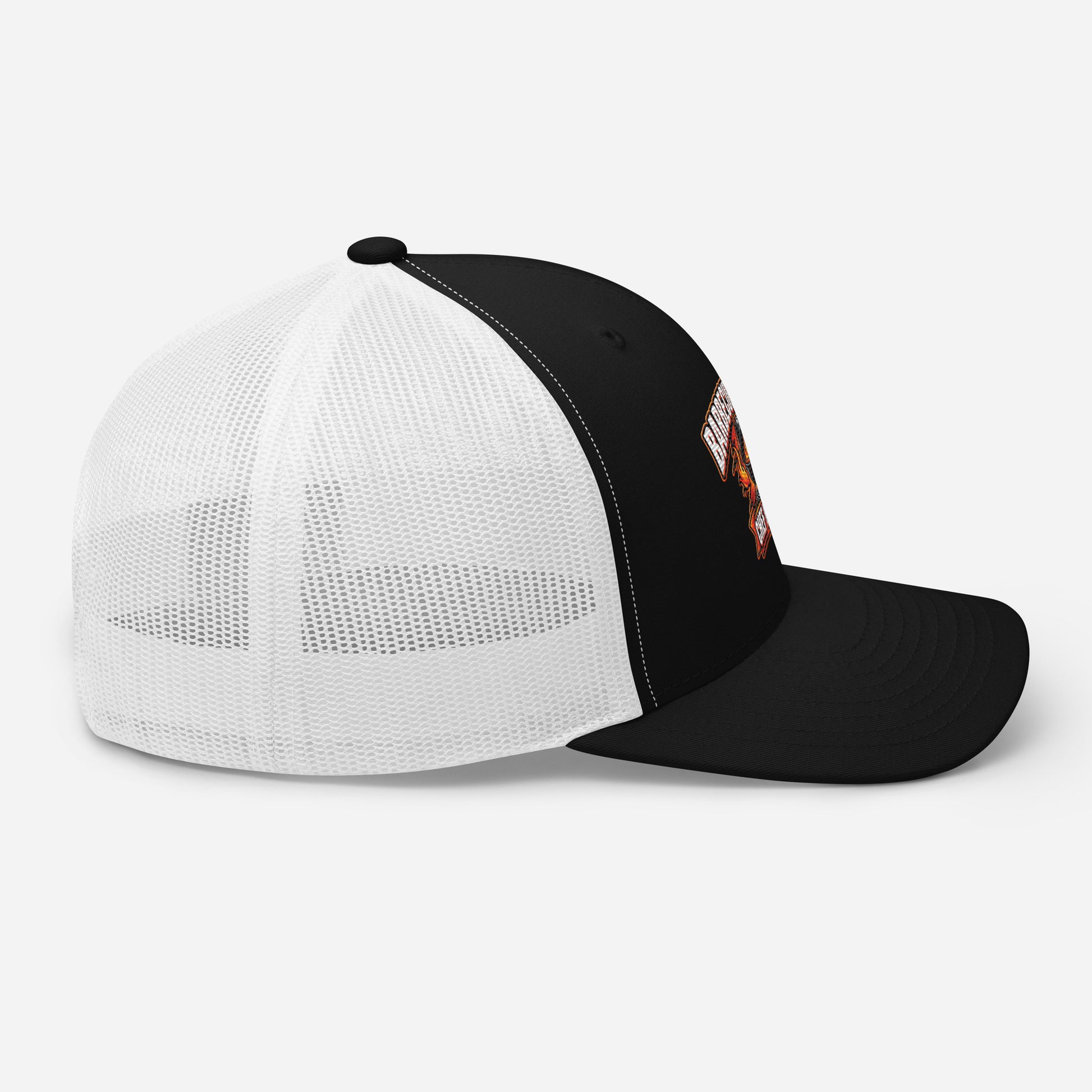 Casquette Trucker, brodée « Barbecue chaud, chef heureux », en Noir, image 12