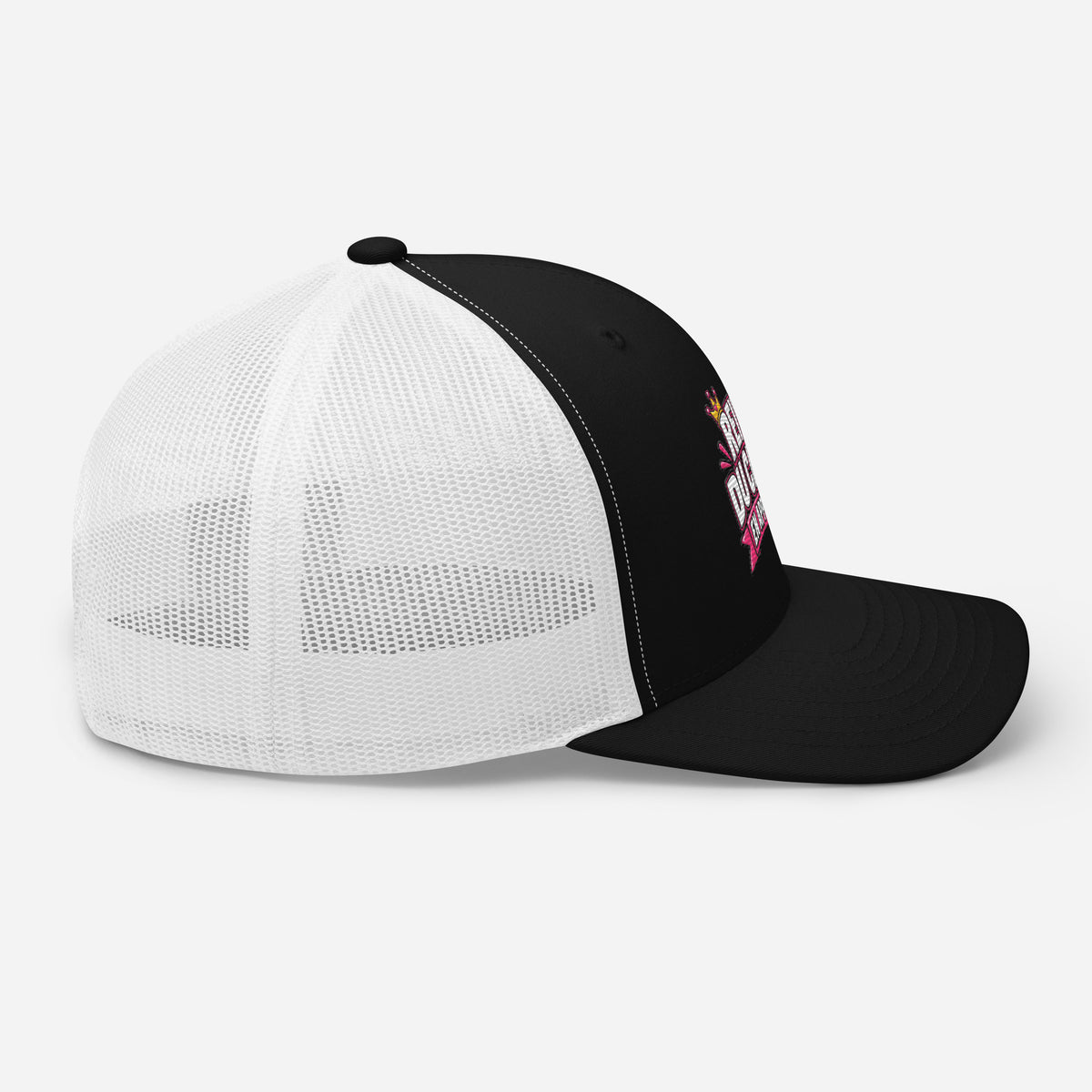 Casquette Trucker, brodée « Reine du calme, en apparence », en Noir, image 12