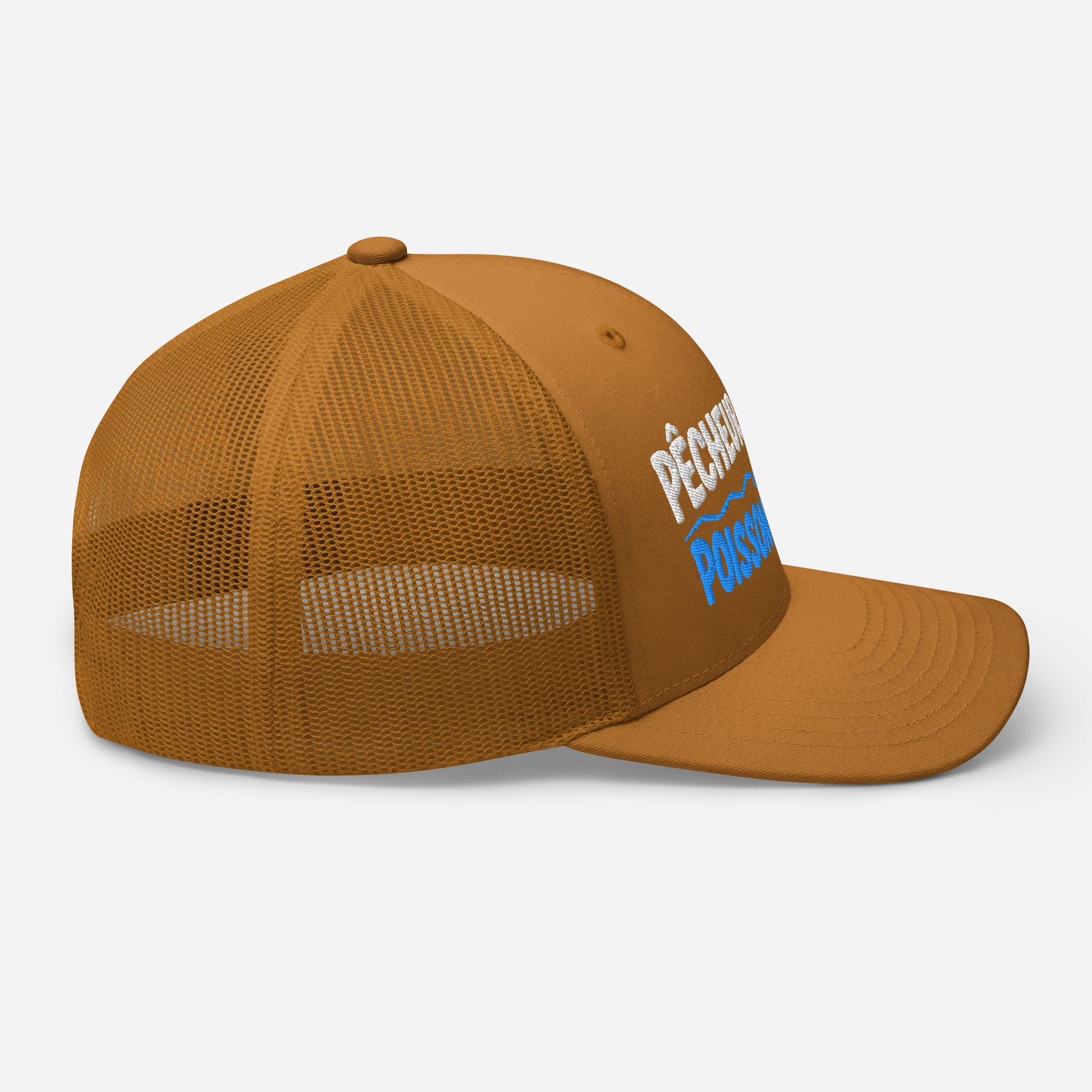 Casquette Trucker, brodée « Pêcheur patient, poisson méfiant », en Caramel, image 66