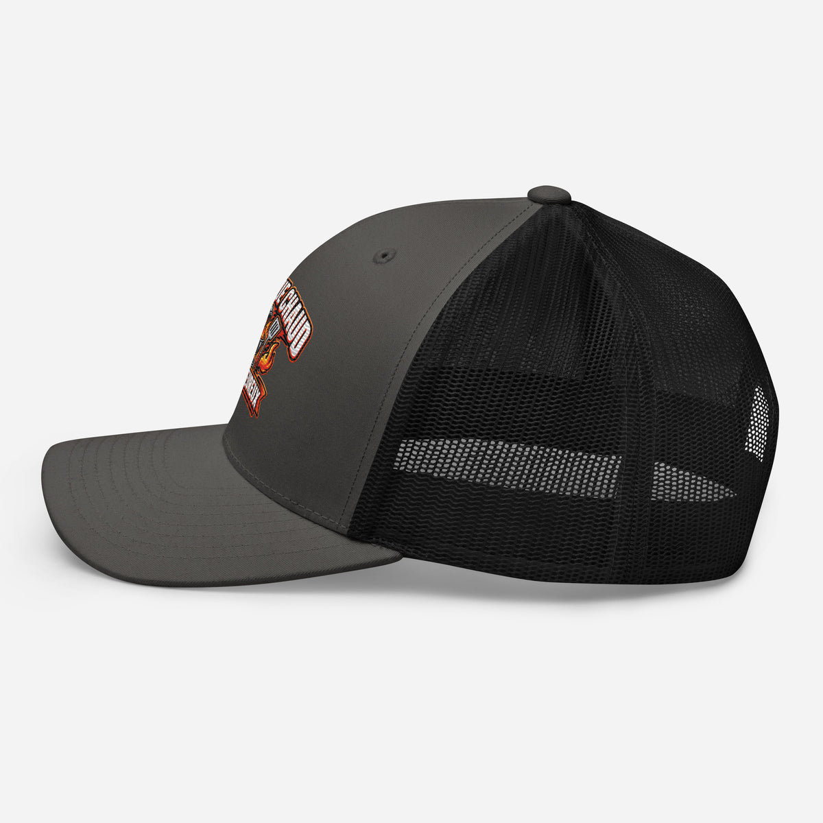 Casquette Trucker, brodée « Barbecue chaud, chef heureux », en Noir, image 28