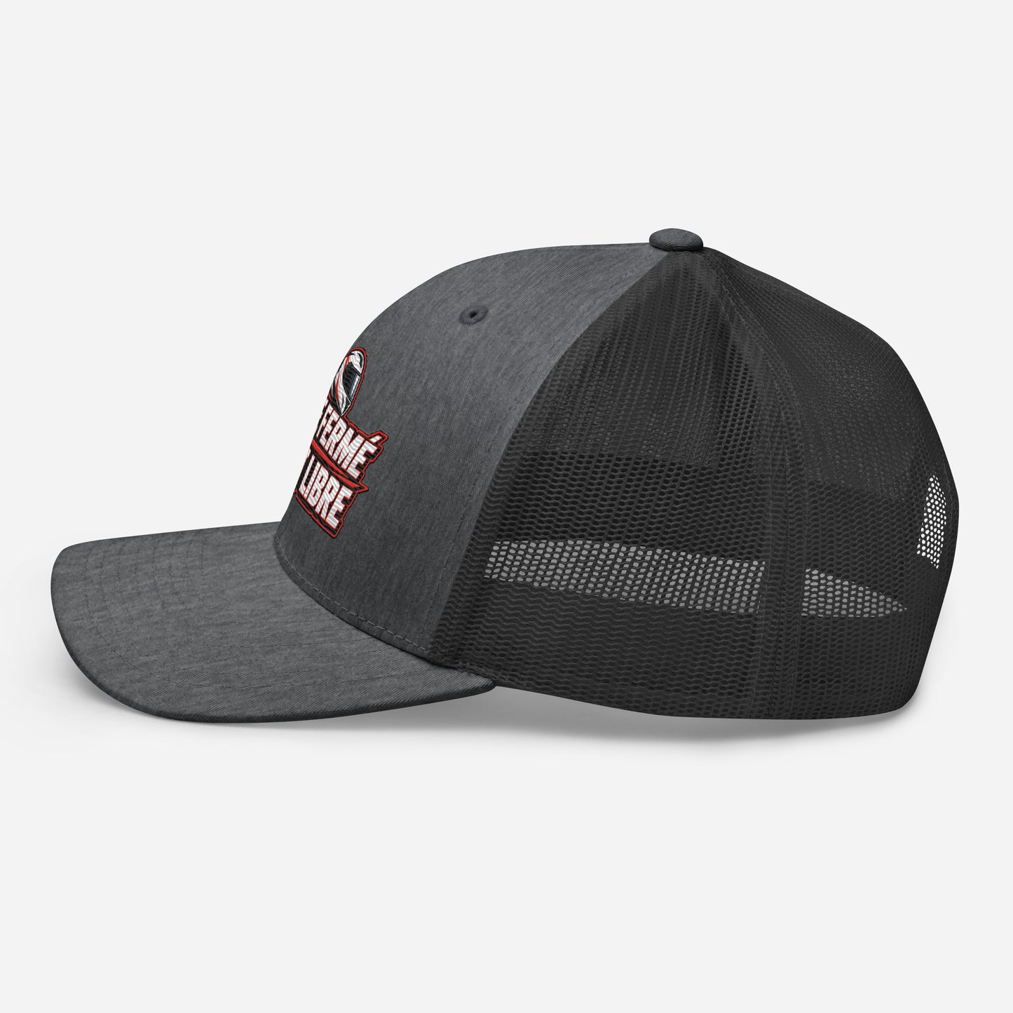 Casquette Trucker, brodée « Casque fermé, esprit libre », en Dark Heather Gray, image 51
