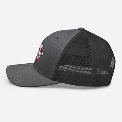 Casquette Trucker, brodée « Reine du calme, en apparence », en Dark Heather Gray, image 52