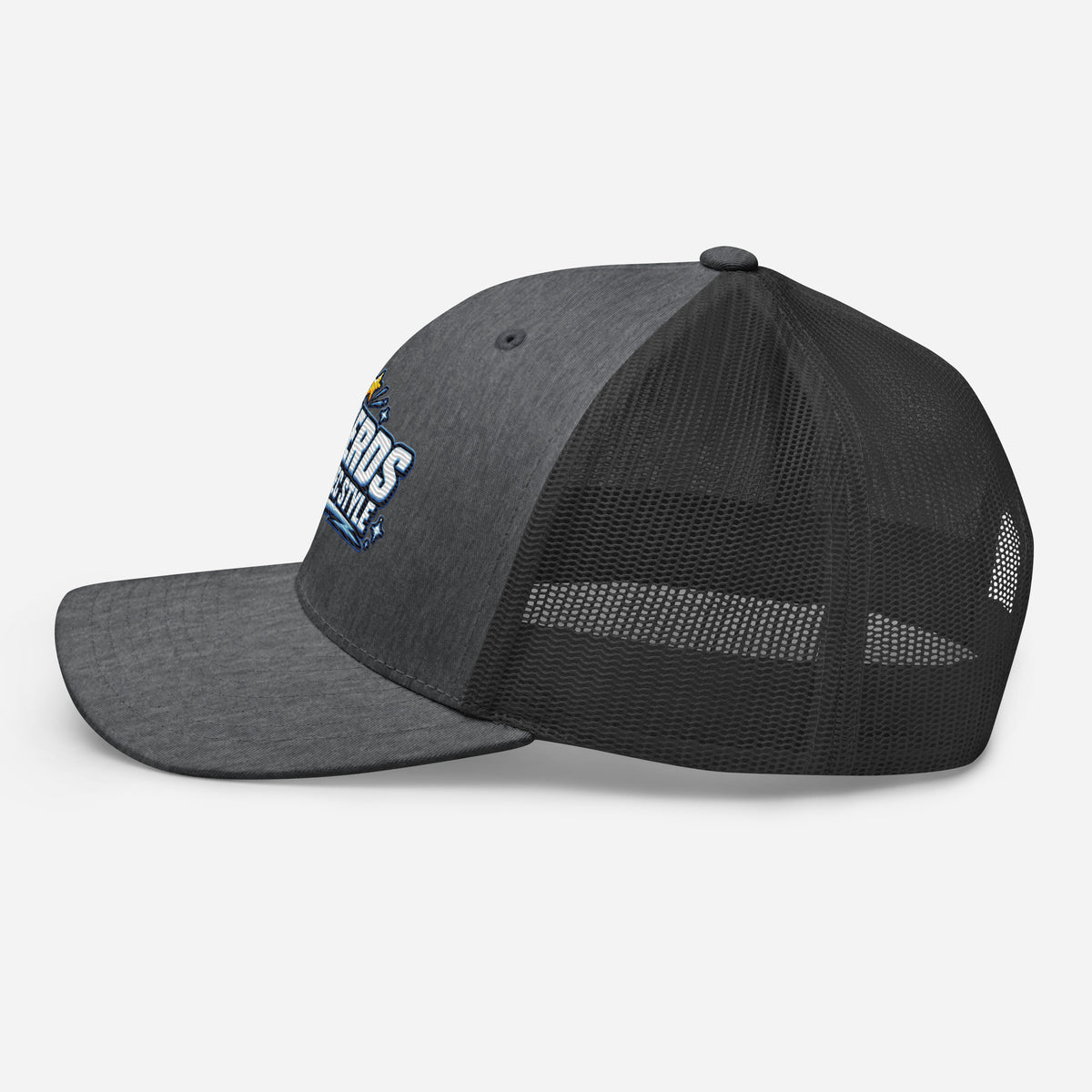 Casquette Trucker, brodée « Je perds mais avec style », en Dark Heather Gray, image 51