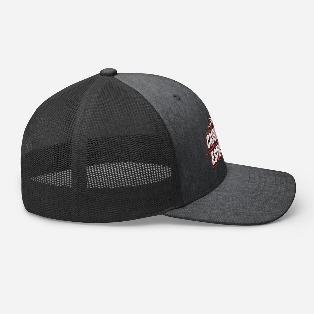 Casquette Trucker, brodée « Casque fermé, esprit libre », en Dark Heather Gray, image 53