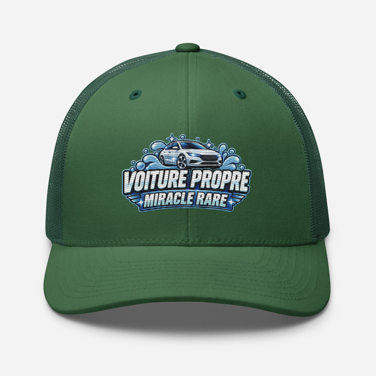 Casquette Trucker, brodée « Voiture propre, miracle rare », vue de face, image 56