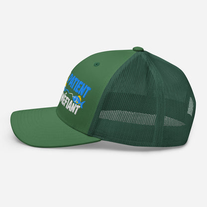 Casquette Trucker, brodée « Pêcheur patient, poisson méfiant », image 58