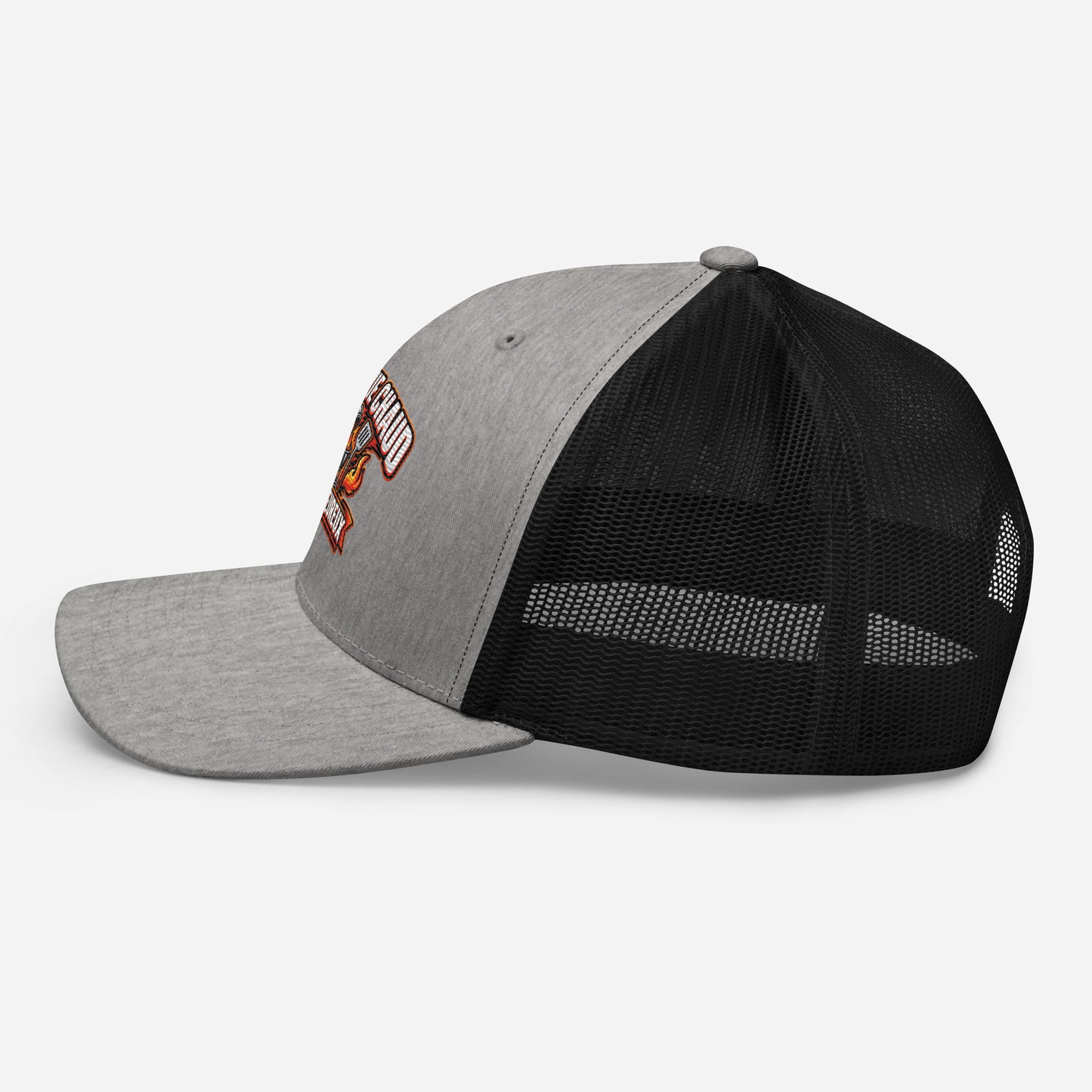 Casquette Trucker, brodée « Barbecue chaud, chef heureux », en Noir, image 70