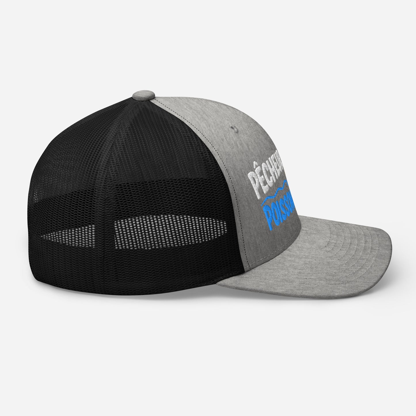Casquette Trucker, brodée « Pêcheur patient, poisson méfiant », en Noir, image 71