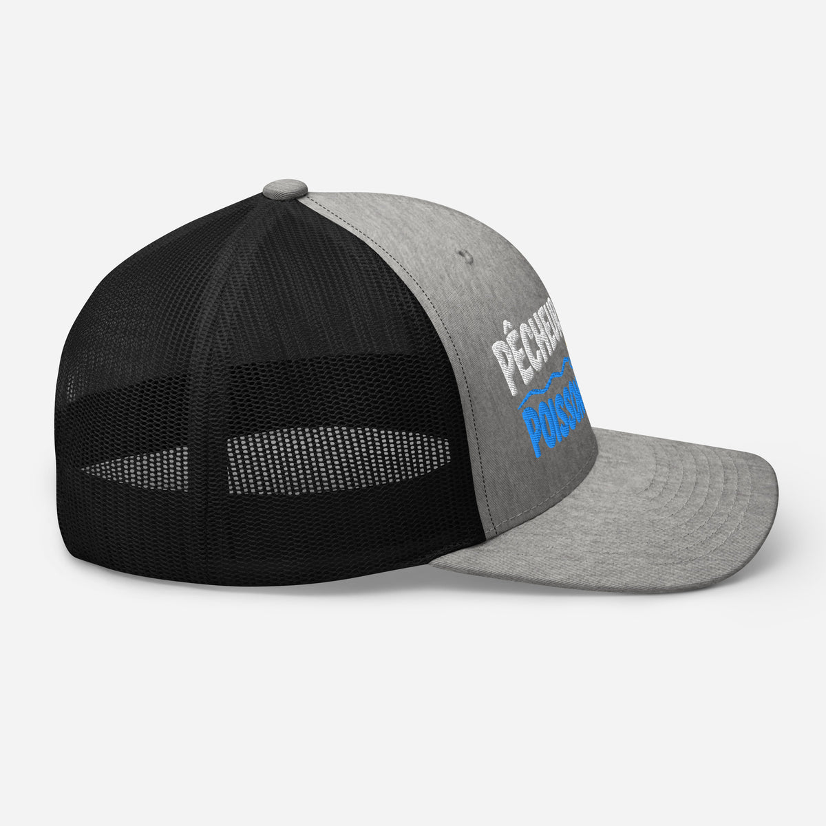 Casquette Trucker, brodée « Pêcheur patient, poisson méfiant », en Noir, image 71