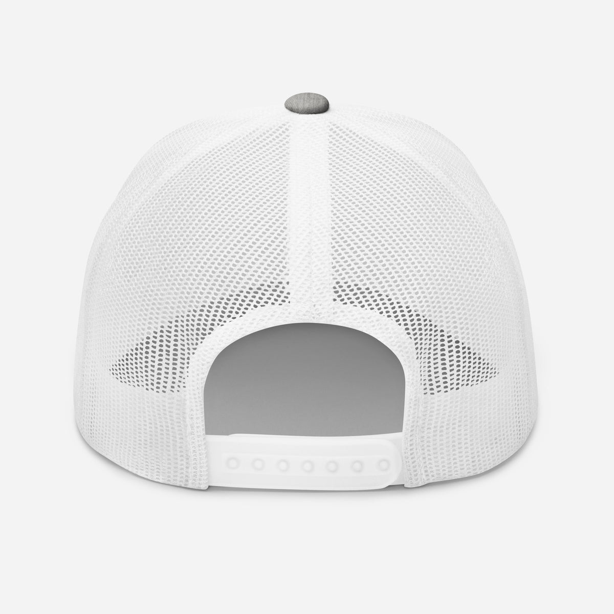 Casquette Trucker, brodée « Voiture propre, miracle rare », en Heather Grey/White, vue arrière, image 75