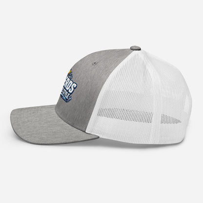 Casquette Trucker, brodée « Je perds mais avec style », en Heather Grey/White, image 75