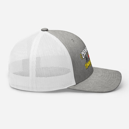 Casquette Trucker, brodée « Créneau réussi, Témoins recherchés », en Heather Grey/White, image 78