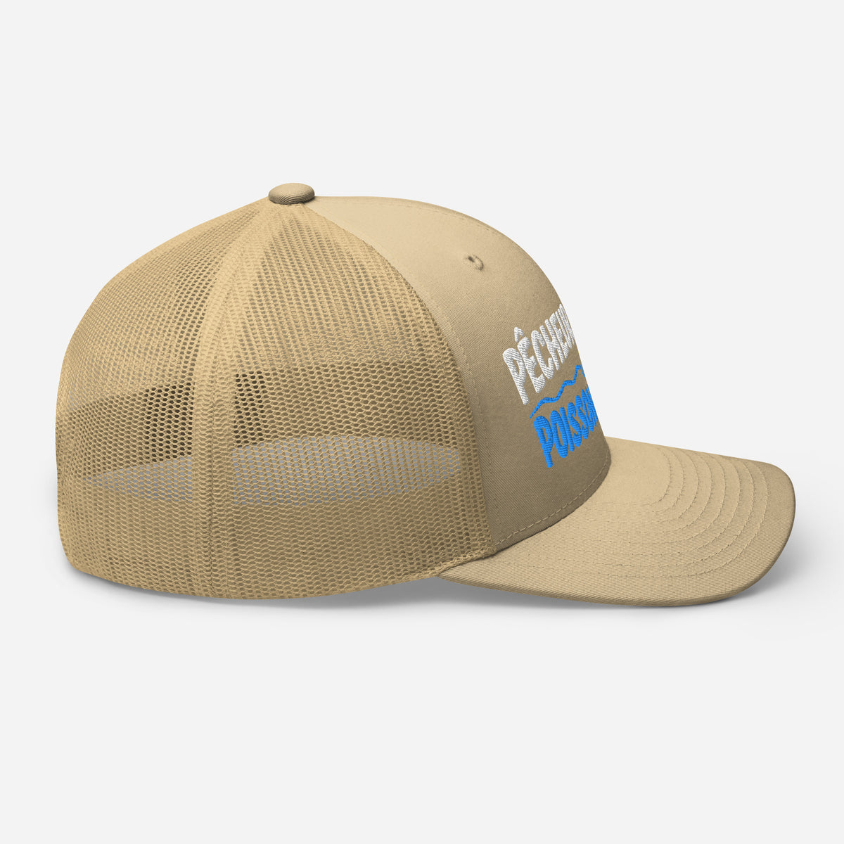 Casquette Trucker, brodée « Pêcheur patient, poisson méfiant », en Kaki, image 89