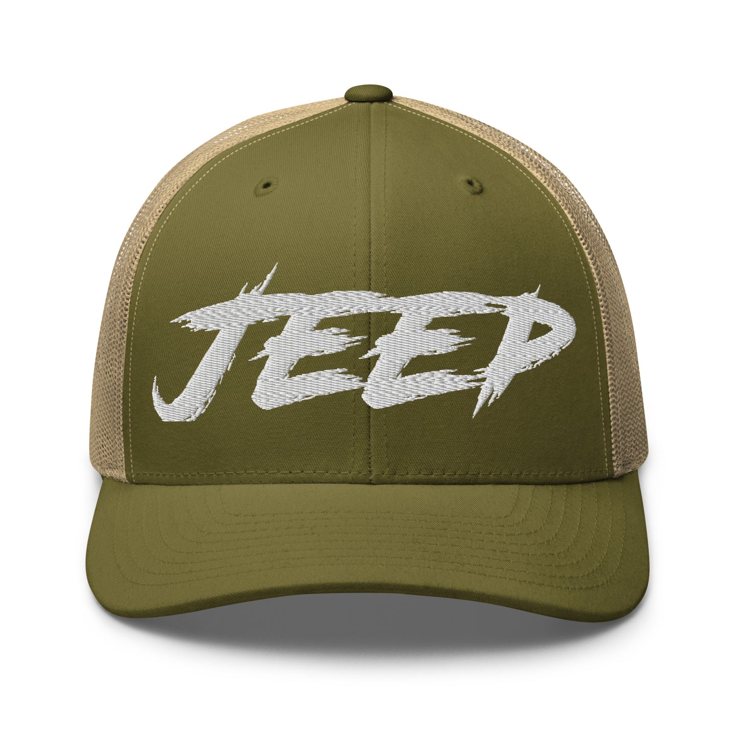 Casquette Trucker de couleur verte et beige "Jeep"