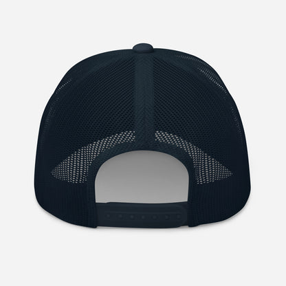 Casquette Trucker, brodée « Créneau réussi, Témoins recherchés », en Bleu Marine, vue arrière, image 14