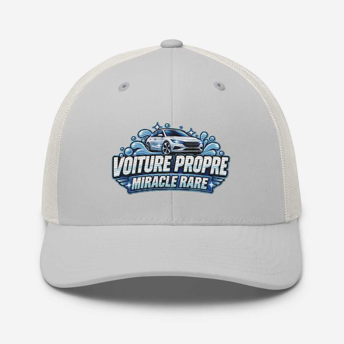 Casquette Trucker, brodée « Voiture propre, miracle rare », vue de face, image 79