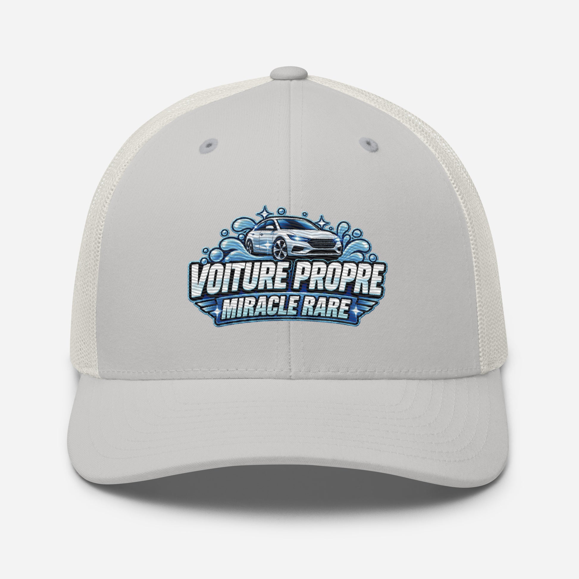 Casquette Trucker, brodée « Voiture propre, miracle rare », vue de face, image 79