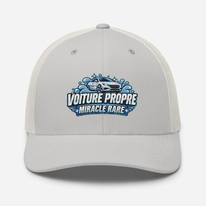 Casquette Trucker, brodée « Voiture propre, miracle rare », vue de face, image 79