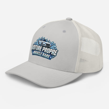 Casquette Trucker, brodée « Voiture propre, miracle rare », vue de trois quarts, image 82