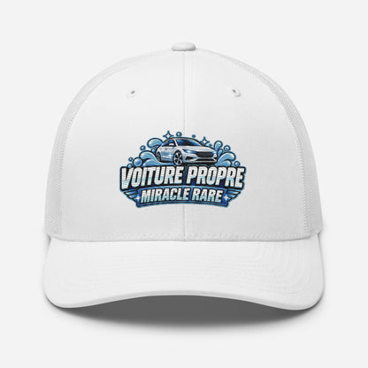 Casquette Trucker, brodée « Voiture propre, miracle rare », vue de face, image 98