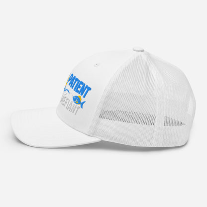 Casquette Trucker, brodée « Pêcheur patient, poisson méfiant », image 99