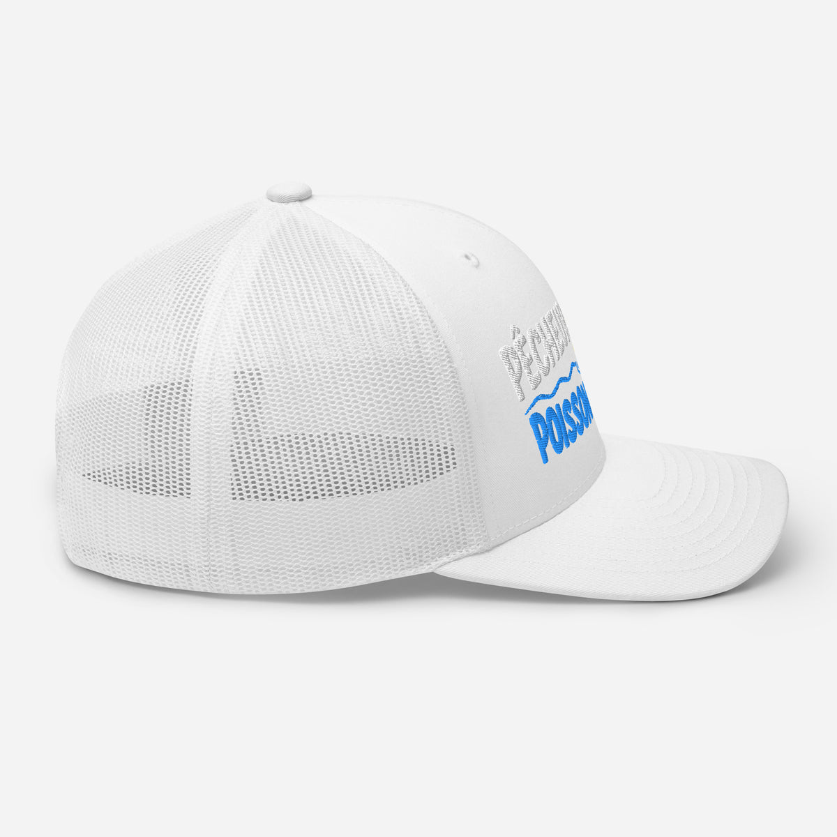 Casquette Trucker, brodée « Pêcheur patient, poisson méfiant », image 101
