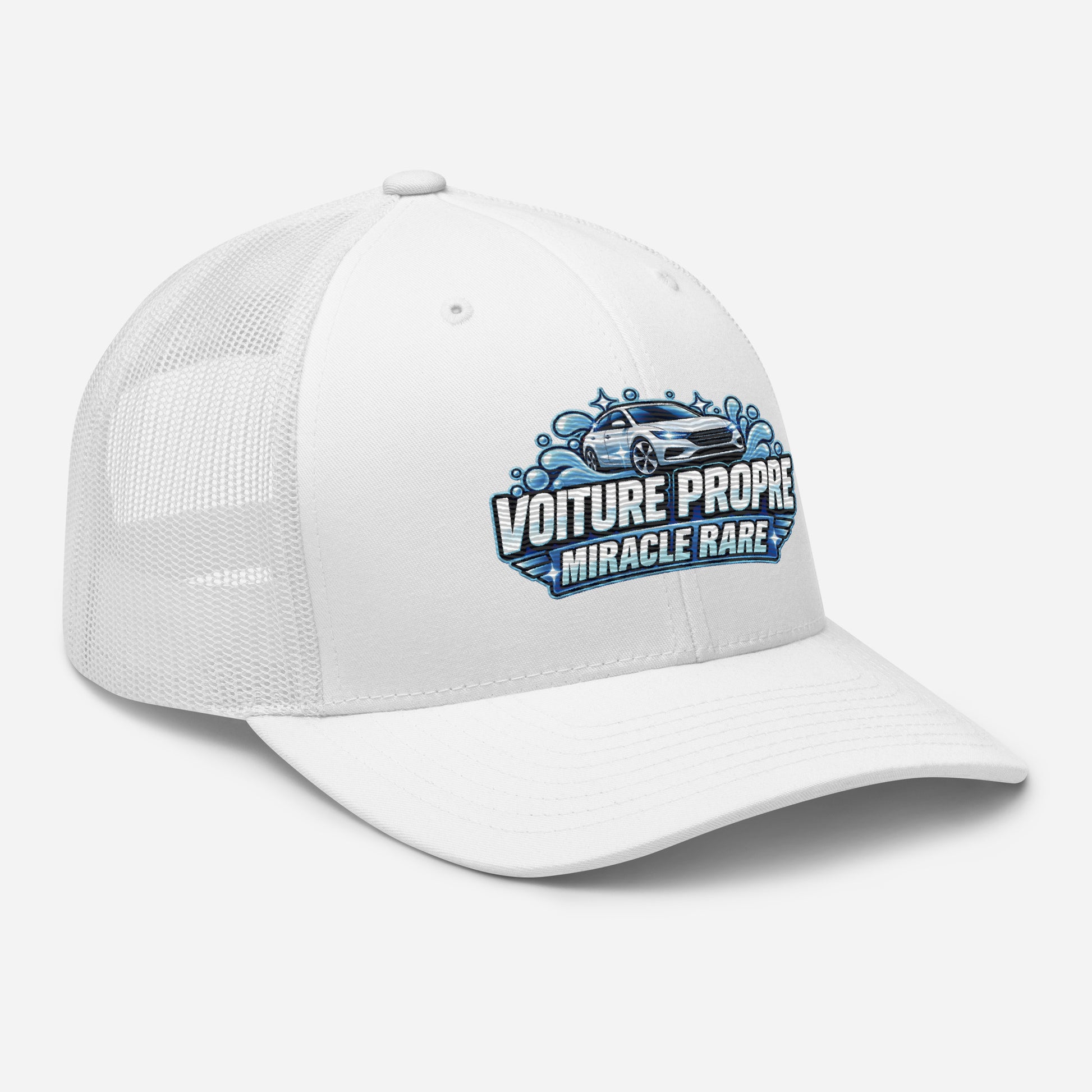 Casquette Trucker, brodée « Voiture propre, miracle rare », vue de trois quarts, image 102